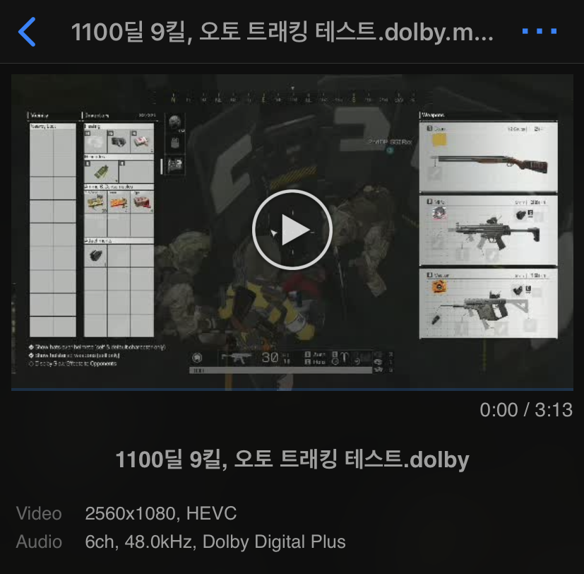 공간 음향 가능한 영상의 세부 정보