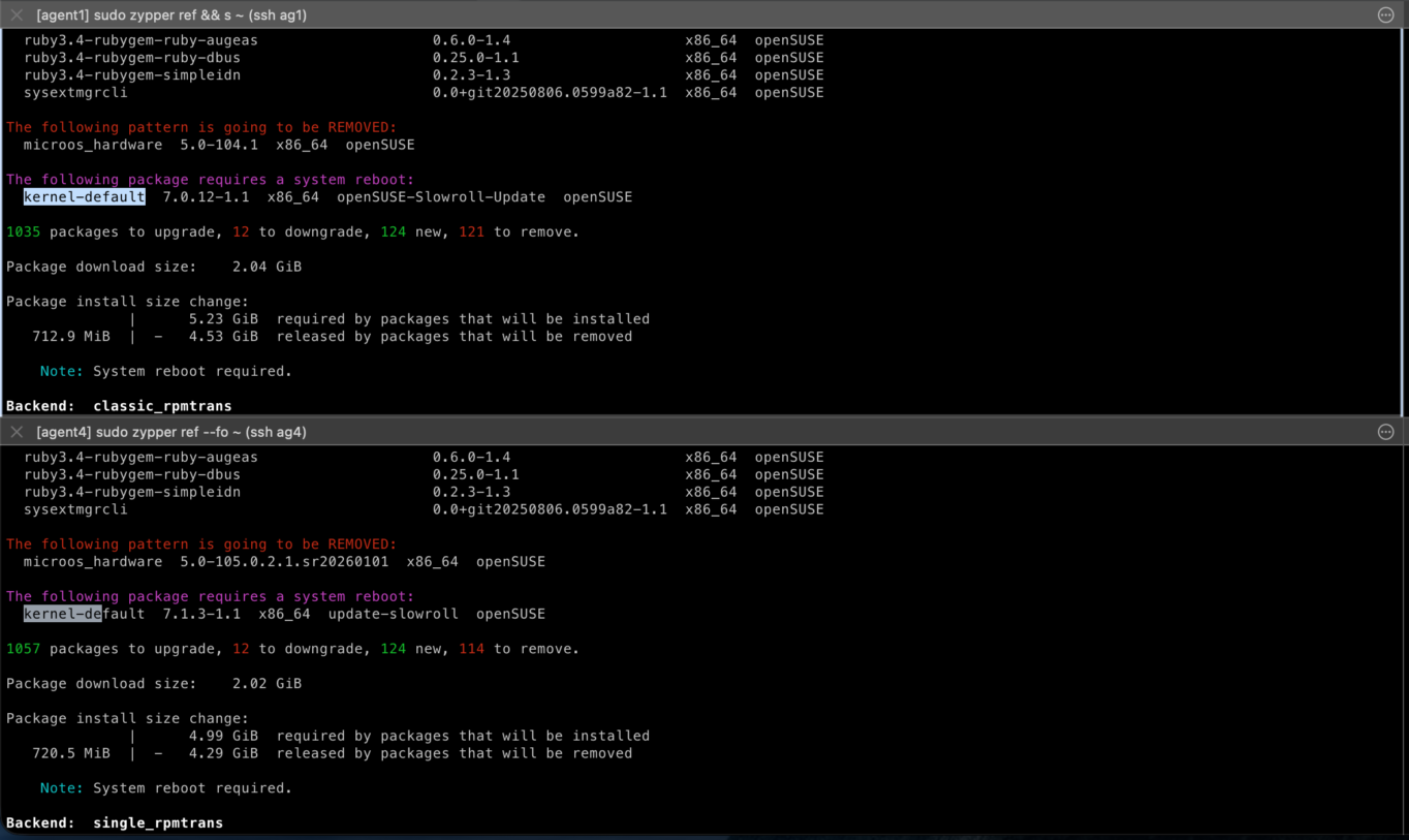 intel은 7.0.12-1.1, amd는 7.1.3-1.1로 업데이트 된다. 